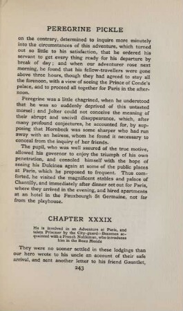 Chapter XXXIX. He is involved in an adventure at Paris, and taken prisoner by the city-guard - ...
