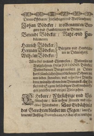 [Ehrbare/ Fürsichtige und Wolfürnehme/ liebe wehrte Freunde und respective Pfarrkinder; ...]
