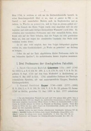 I. Drei Professoren der theologischen Fakultät.