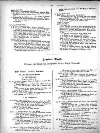 Zweiter Theil. Stiftungen und Legate der evangelischen Kirchen Königl. Patronats