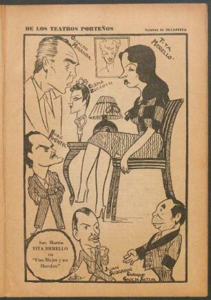De los teatros Porteños [Dibujos] : Apuntes de Villanueva
