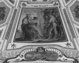 Cappella Inghirami — Gewölbe — Szenen aus dem Leben des heiligen Paulus und dessen Tugenden — Heiliger Paul wird von eine Viper gebissen
