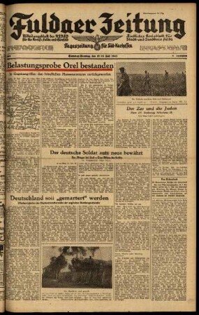 Ausgabe vom Samstag, den 17. Juli 1943.