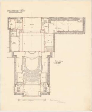 Stadttheater, Kiel: Grundriss 3. Rang 1:100
