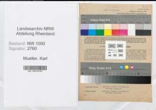 Entnazifizierung Karl Mueller, geb. 22.05.1921 (Verw.Angest.)
