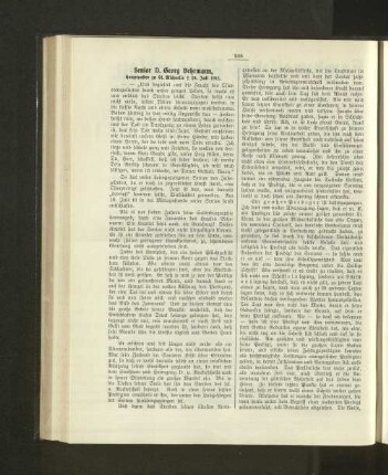 Senior D. Georg Behrmann