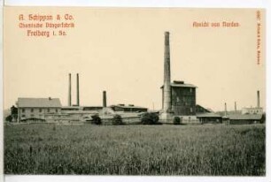 Freiberg. Düngerfabrik Schippan von Norden
