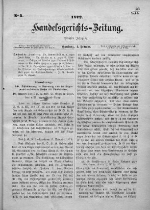 No. 5. 3. Februar 1872