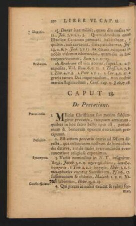 Caput 18. De Precatione.