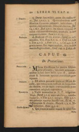 Caput 18. De Precatione.