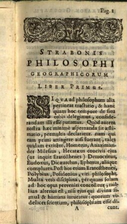 Strabonis De Situ Orbis Libri XVII., 1
