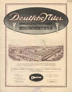 Deutsche Niles-Werkzeugmaschinen-Fabrik Oberschöneweide bei Berlin