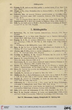 7. Bibliophilie (Nr. 969 - 989)