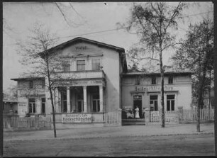 Dresden-Loschwitz, Fischhausstraße 5. Restaurant und Café "Haideschlösschen". Straßenfront