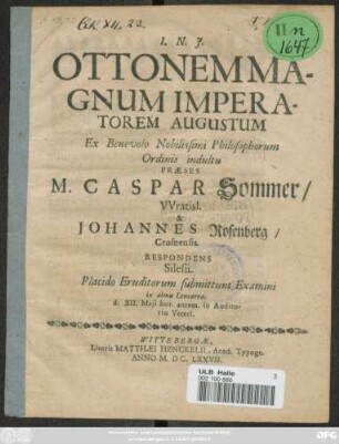 Ottonem Magnum Imperatorem Augustum
