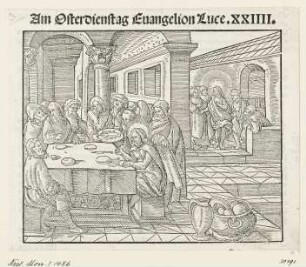 Heiliges Abendmahl, aus: Martin Luther, "Auslegung der Evangelien von Ostern bis auffs Advent", Wittenberg 1530, S. XIIII recto