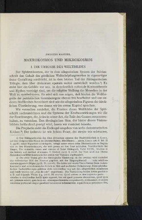 Zweites Kapitel: Makrokosmos und Mikrokosmos