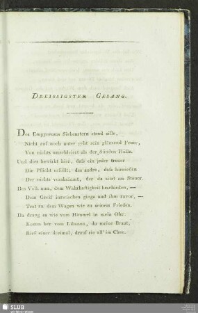 Dreissigster Gesang
