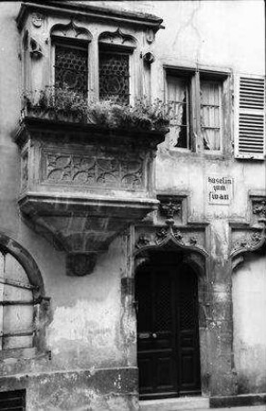 Colmar: Erker am Haus zum Swan, Wohnhaus Martin Schongauers