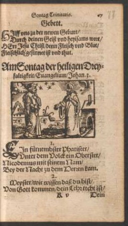 Am Sontag der heiligen Dreyfaltigkeit ...
