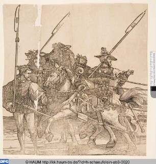 Der Triumphzug Kaiser Karls V., Bl. 5, Vorderes Gespann