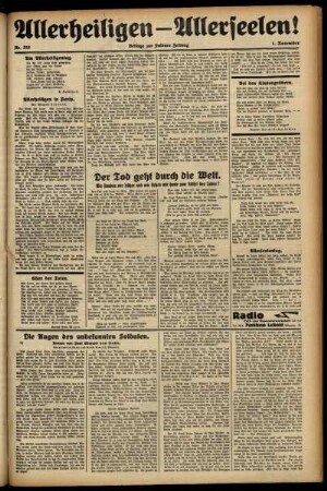 Dritte Ausgabe vom Sonntag, den 01. November 1931.
