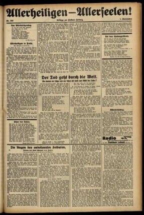 Dritte Ausgabe vom Sonntag, den 01. November 1931.