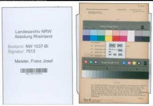 Entnazifizierung Franz Josef Meister , geb. 16.10.1904 (Ingenieur)