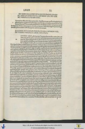 Ioannis Reuchlin…de verbo mirifico liber tertius.