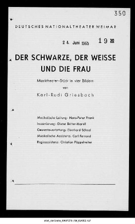 Der Schwarze, der Weisse und die Frau