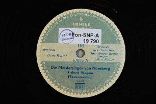 Die Meistersinger von Nürnberg : Fliedermonolog; 1. Teil / Richard Wagner