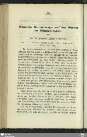Chemische Untersuchungen auf dem Gebiete der Milchwirthschaft : XI.