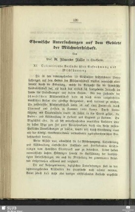 Chemische Untersuchungen auf dem Gebiete der Milchwirthschaft : XI.