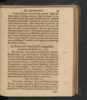 Ex Tomo III. Operum D. Augustini.