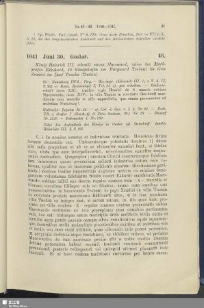 46. 1041, Juni 30. Goslar