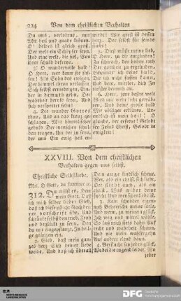 XXVIII. Von dem christlichen Verhalten gegen uns selbst.
