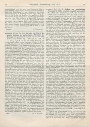 186-187 [Rezension] Baumann, J., Deutsche und ausserdeutsche Philosophie der letzten Jahrzehnte dargestellt und beurteilt