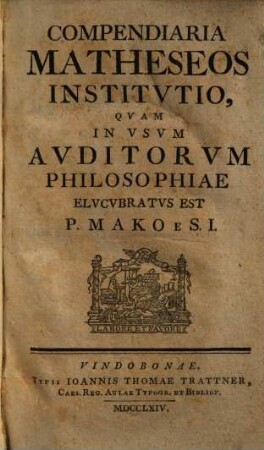 Compendiaria Matheseos Institutio