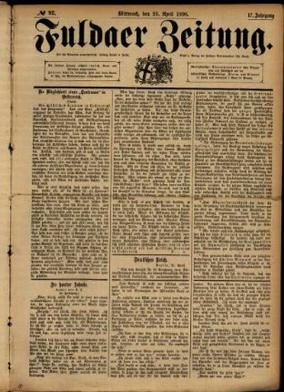 Ausgabe vom Mittwoch, den 23. April 1890.