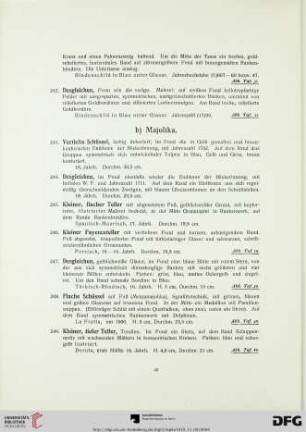 b.) Majolika, türkische-rhodische Fayencen (Nr. 243-273)