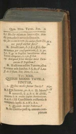 Tit. XXII. Quibus Modis Tutela Finitur.