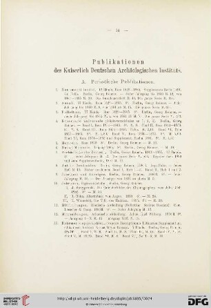 Publikationen des Kaiserlich Deutschen Archäologischen Instituts