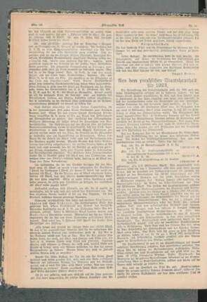 Aus dem preußischen Staatshaushalt für 1923