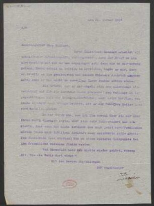 Brief an Julius Bittner : 28.01.1916