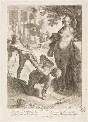 Venus und Amor binden Merkur