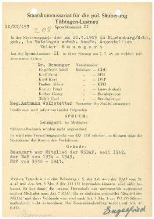 Baumgart, Walter