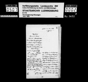 Schuldenwesen der Schulgemeinde Reichenbach, Gde. Dewangen
