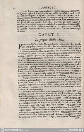 CAPUT II. De proprio objecto visus.
