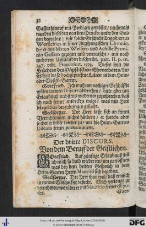 Der dritte Discurs.