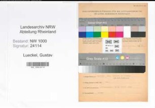 Entnazifizierung Gustav Lueckel, geb. 06.10.1896 (Baecker)